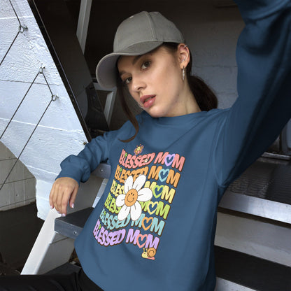 Blessed MOM Daisy Garden Sweatshirt-sweatshirt-mysticalcherry