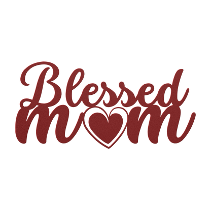 Blessed MOM Metal Wall Sign-Wall Art-Red-12 Inch-mysticalcherry
