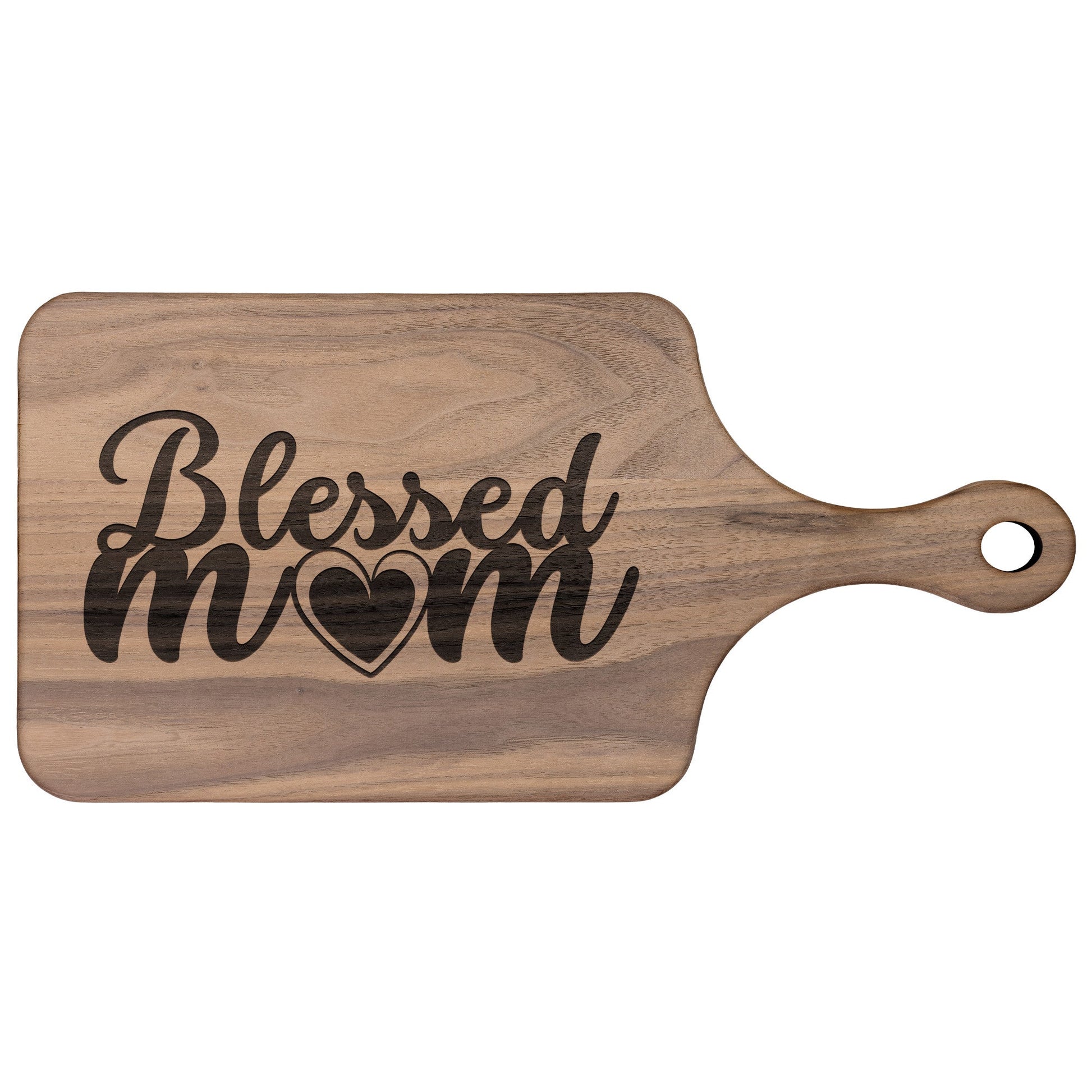 Blessed Mom Hardwood Cutting Board-Kitchenware-mysticalcherry