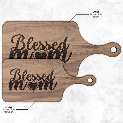 Blessed Mom Hardwood Cutting Board-Kitchenware-Small-Walnut-mysticalcherry