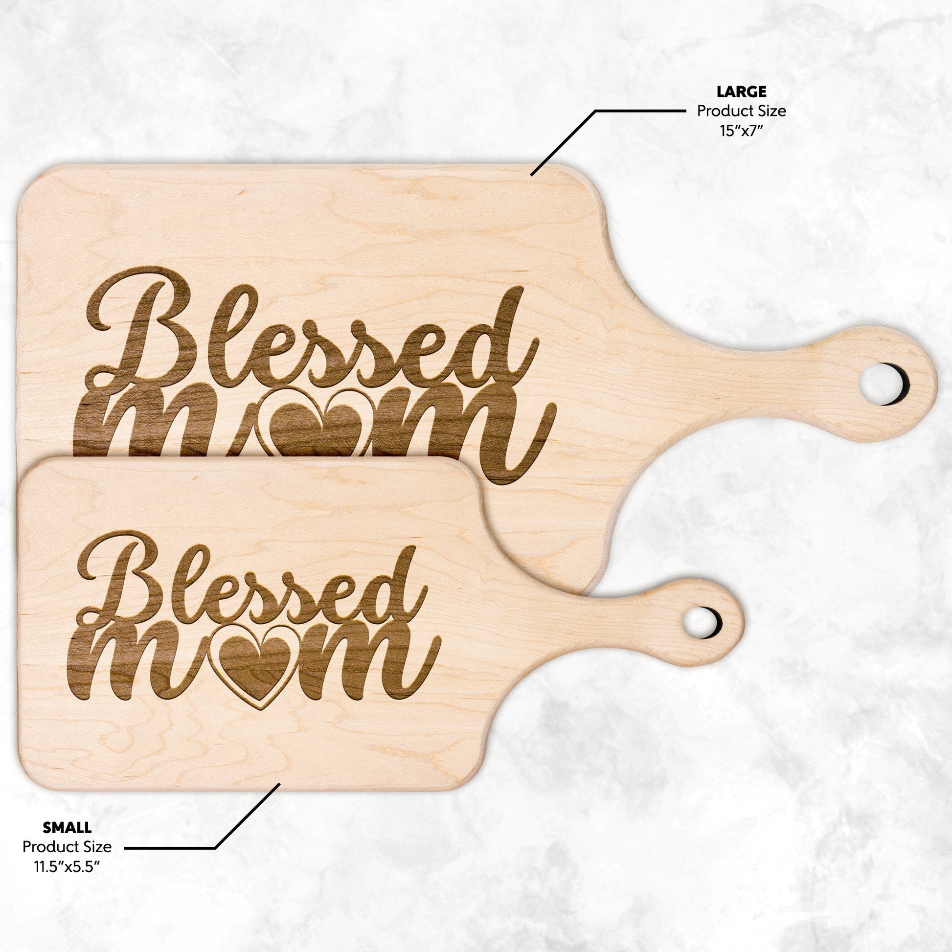 Blessed Mom Hardwood Cutting Board-Kitchenware-Small-Maple-mysticalcherry