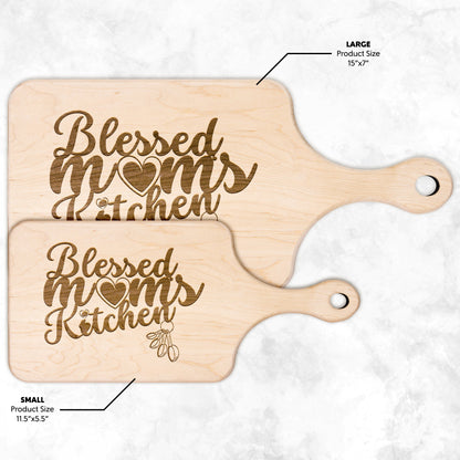 Blessed Mom's Kitchen Hardwood Cutting Board-Kitchenware-Small-Maple-mysticalcherry