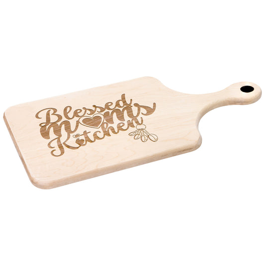 Blessed Mom's Kitchen Hardwood Cutting Board-Kitchenware-mysticalcherry