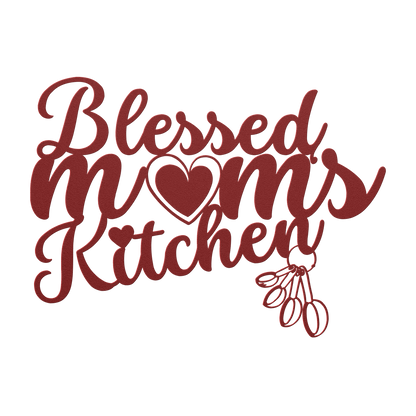 Blessed Mom's Kitchen Metal Wall Sign-Wall Art-mysticalcherry