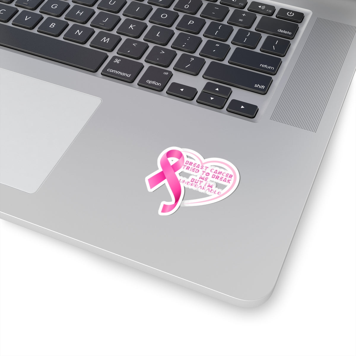 Breast Cancer Unbreakable Inspirational Quote Kiss-Cut Stickers-Paper products-mysticalcherry