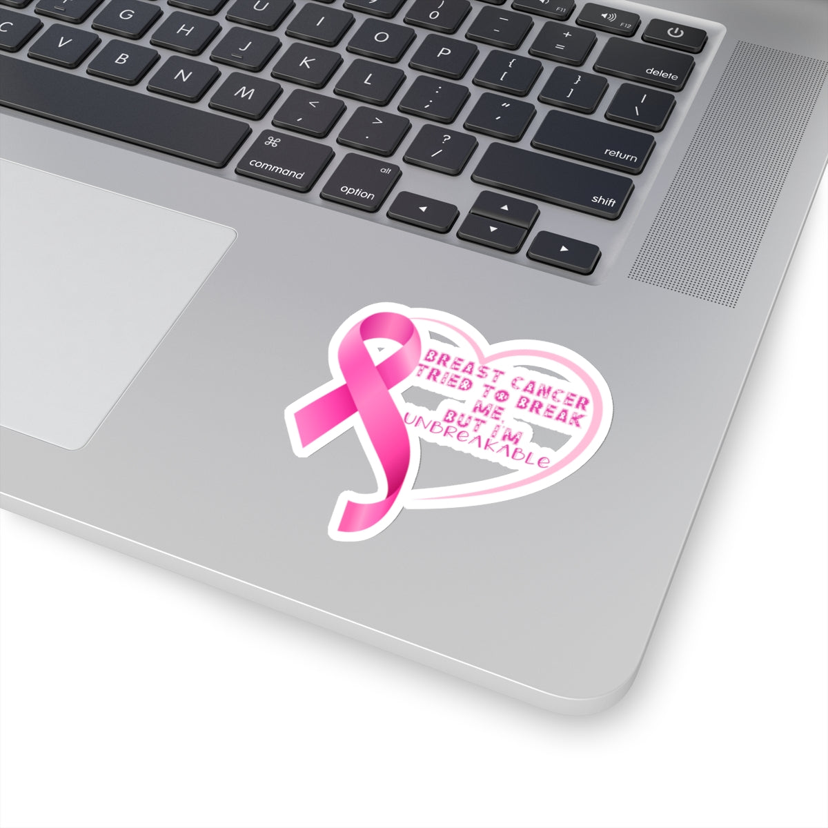 Breast Cancer Unbreakable Inspirational Quote Kiss-Cut Stickers-Paper products-mysticalcherry