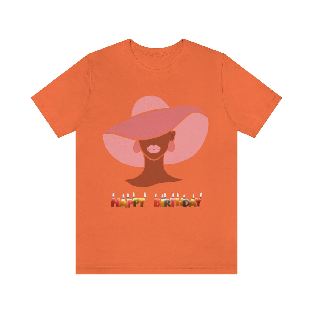 CHIC HAPPY BIRTHDAY T-SHIRT-T-Shirt-Orange-S-mysticalcherry