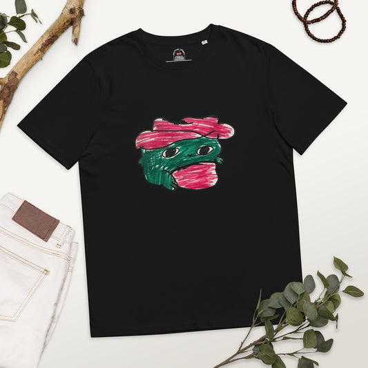 COWGIRL FROG ORGANIC WEARABLE ART T-SHIRT-Wearable art t-shirt-mysticalcherry
