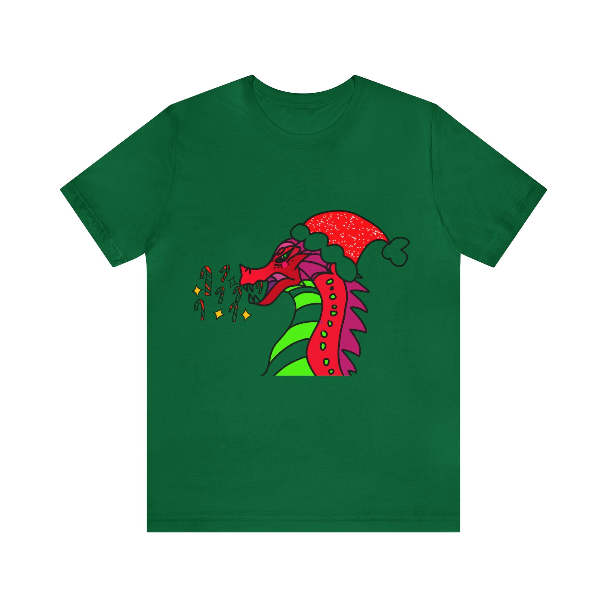 Candy Cane Blaze, the Festive Dragon Tee-T-Shirt-Kelly-S-mysticalcherry
