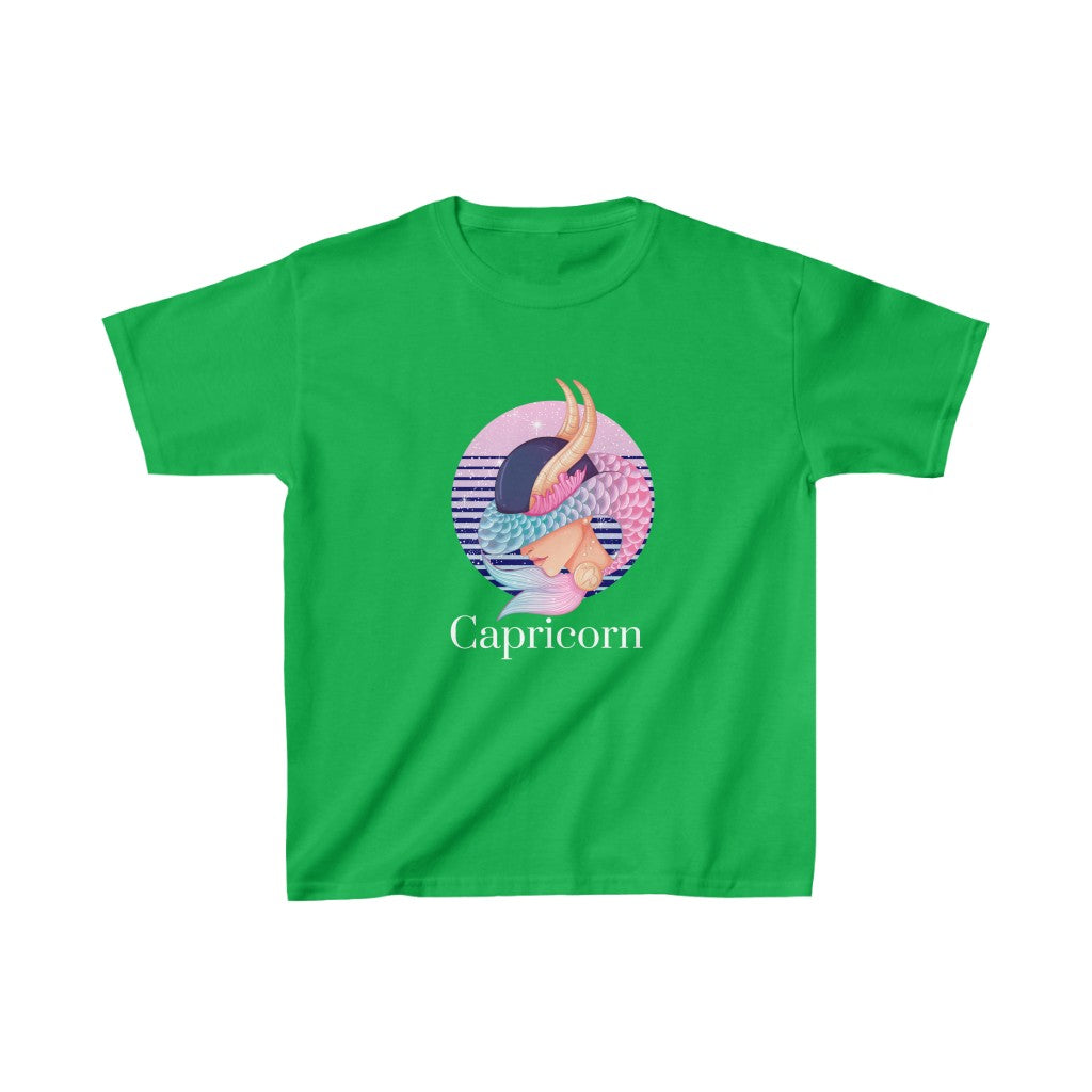 Capricorn Kids Cotton™ Tee-Kids clothes-XS-Irish Green-mysticalcherry