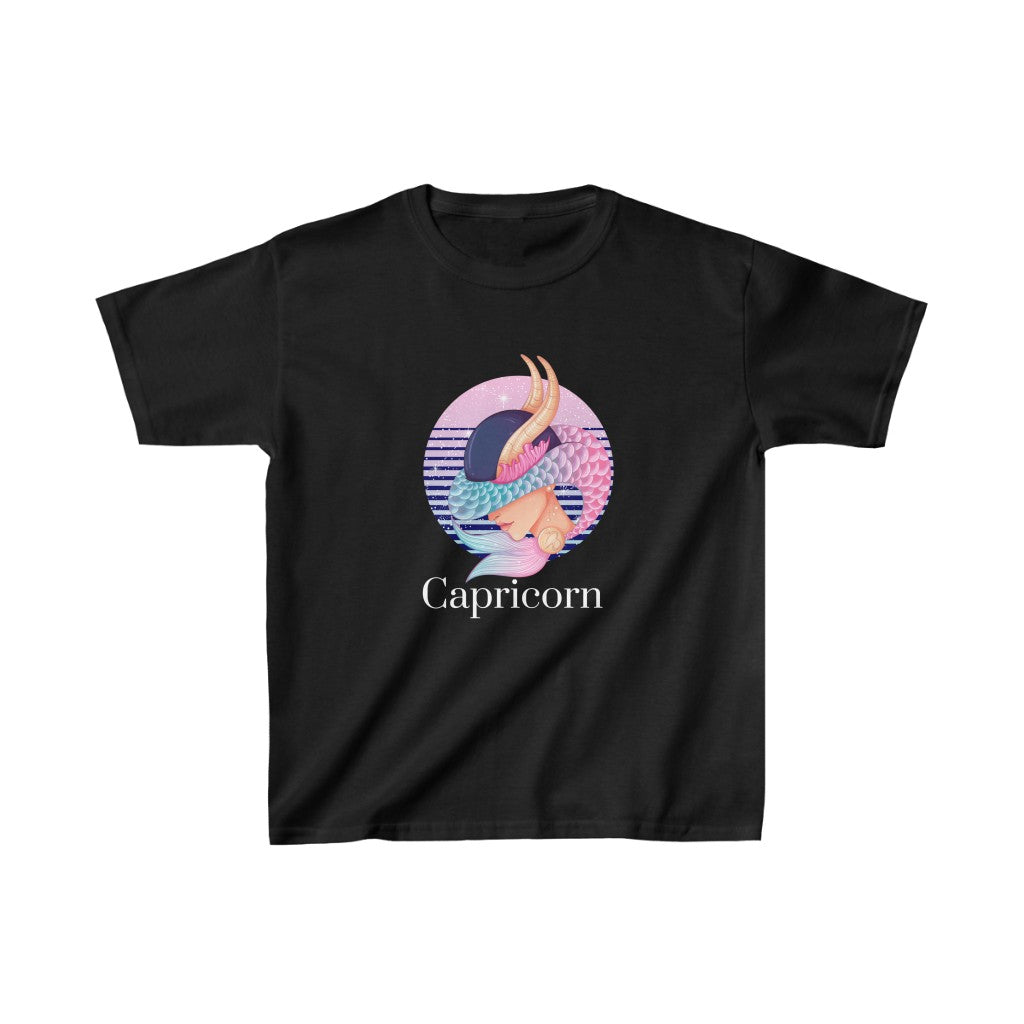 Capricorn Kids Cotton™ Tee-Kids clothes-XS-Black-mysticalcherry