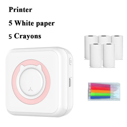 Cat Mini Digital Thermal Portable Printer-Pink plus 5 paper-mysticalcherry