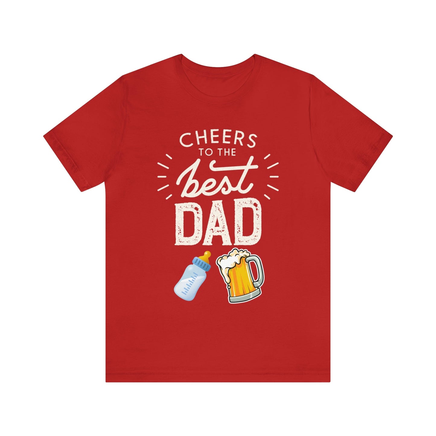 Cheers to The Best DAD T-Shirt-T-Shirt-Red-S-mysticalcherry