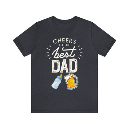 Cheers to The Best DAD T-Shirt-T-Shirt-Heather Navy-S-mysticalcherry