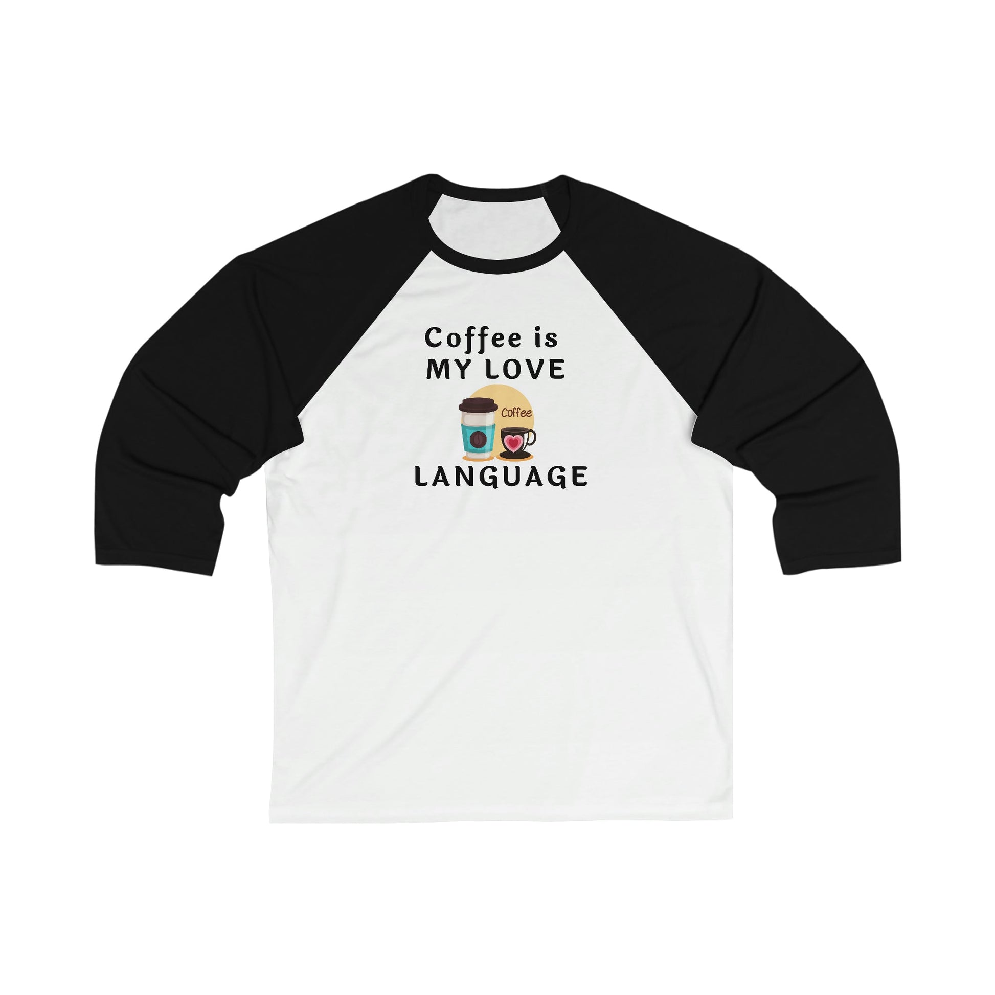 Coffee Is My Love Language Baseball Tee-Long-sleeve-White/Black-XS-mysticalcherry