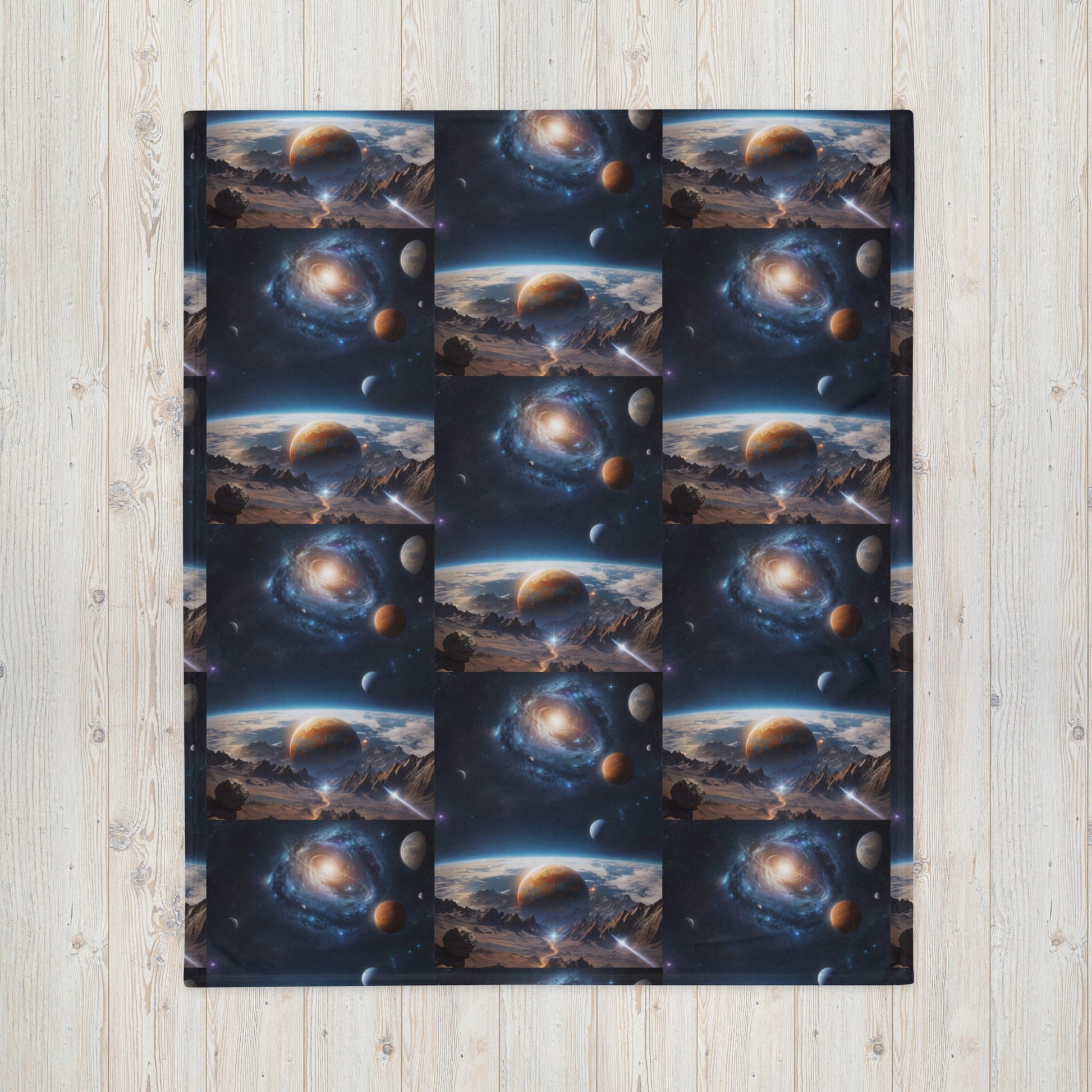 Cosmic Dreams: Galactic Odyssey Throw Blanket-THROW BLANKET-50″×60″-Cosmic Dreams 1-mysticalcherry