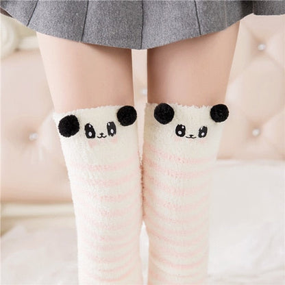 Cozy Long Thigh High Socks-Socks-Panda 2-One Size-mysticalcherry