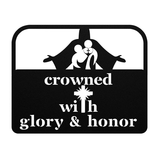 Crown With Glory & Honor Inspirational Metal Wall Art-Wall Art-mysticalcherry