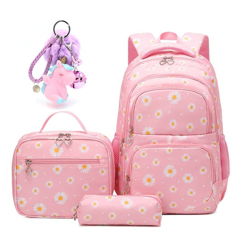 Daisy School Backpack Set-backpack-Pink B-mysticalcherry