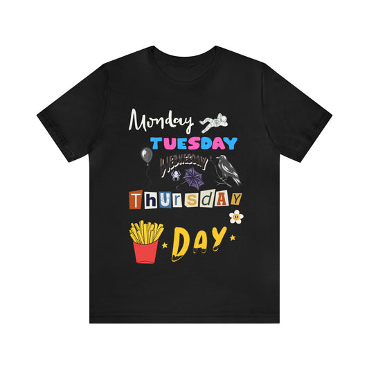 Days Of The Week Fun Tee-T-Shirt-Black-S-mysticalcherry