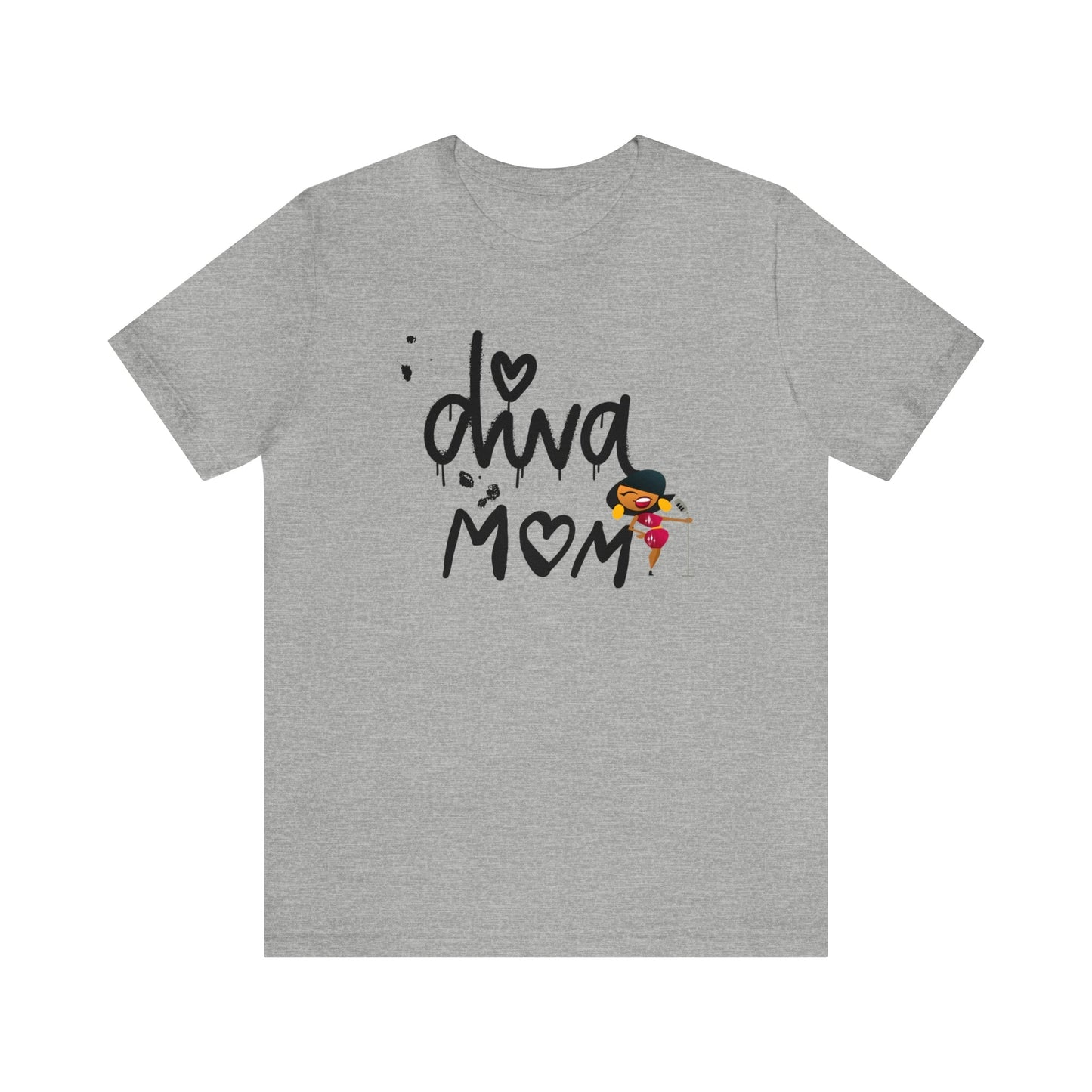 Diva MOM Sings T-shirt-T-Shirt-Athletic Heather-S-mysticalcherry