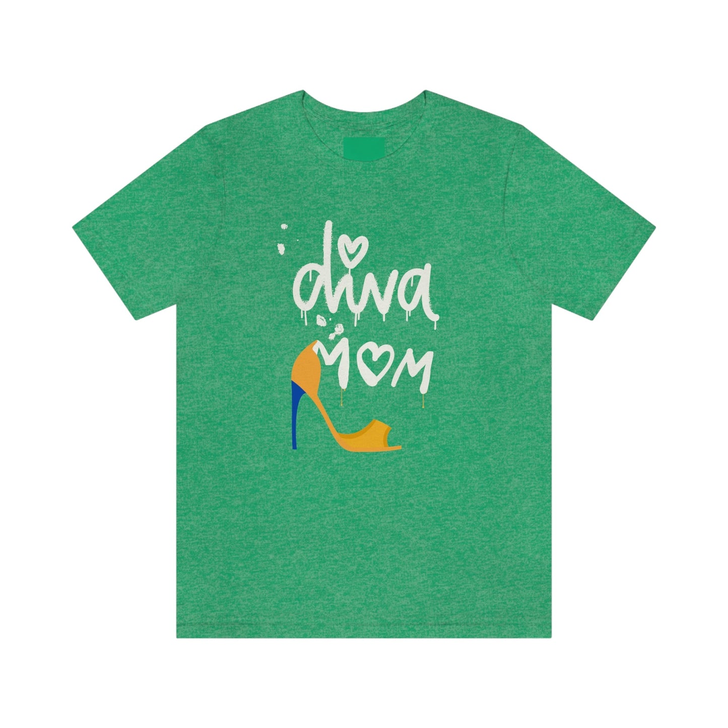 Diva Mom Shoe T-shirt-T-Shirt-Heather Kelly-S-mysticalcherry
