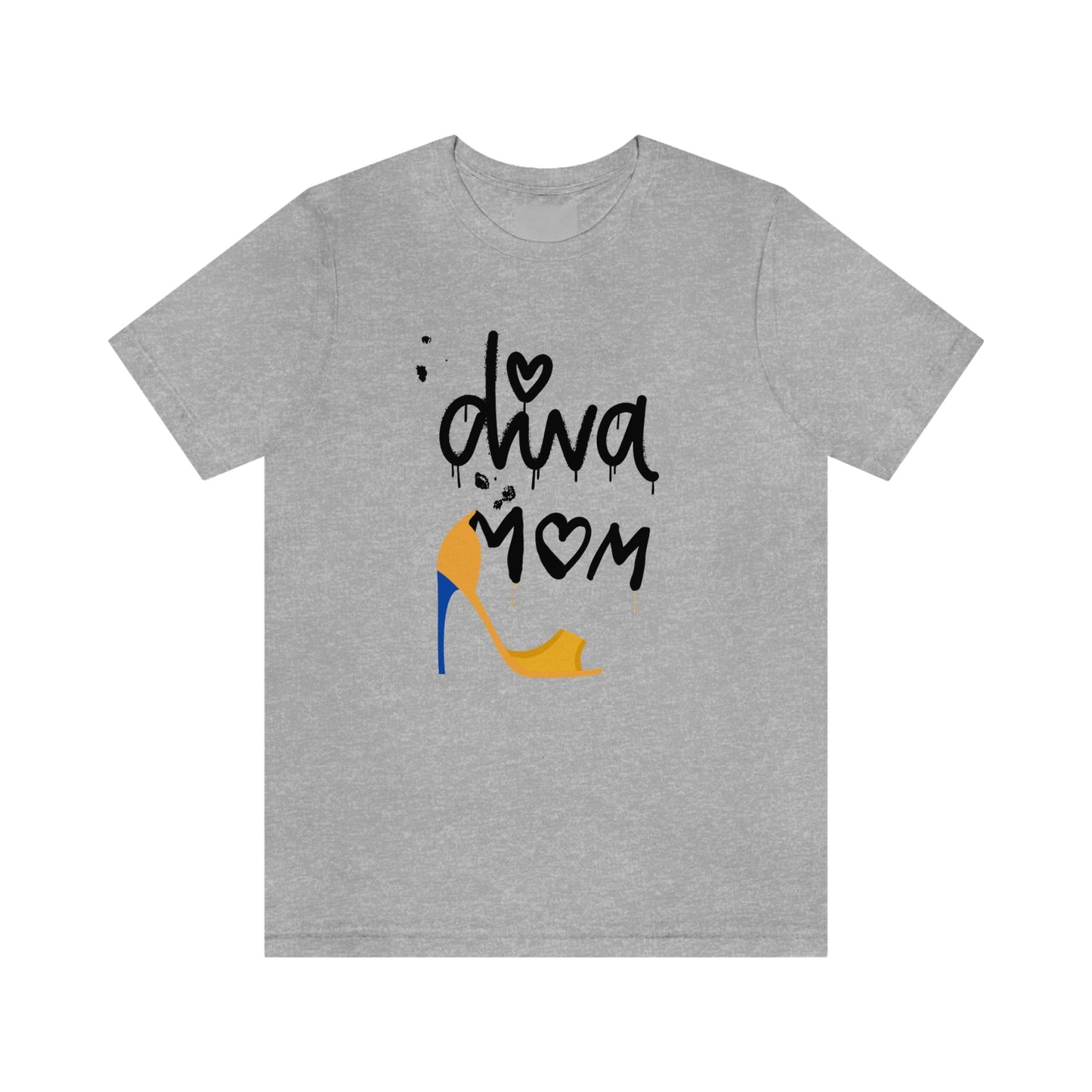 Diva Mom Shoe T-shirt-T-Shirt-Athletic Heather-S-mysticalcherry