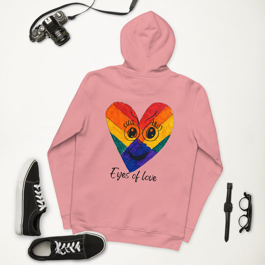 EYES OF LOVE ESSENTIAL ECO HOODIE-ECO-FRIENDLY HOODIE-Canyon Pink-S-mysticalcherry