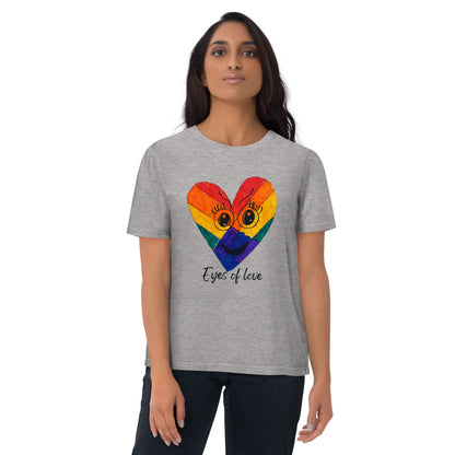 EYES OF LOVE ORGANIC COTTON T-SHIRT-eco-friendly organic graphic t-shirt-mysticalcherry