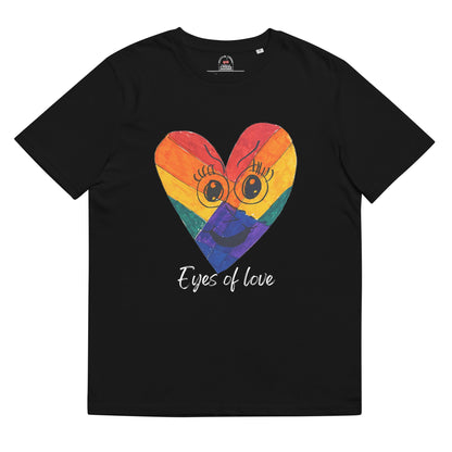 EYES OF LOVE ORGANIC COTTON T-SHIRT-eco-friendly organic graphic t-shirt-mysticalcherry