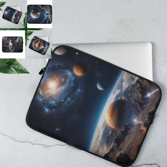 Embark on a Celestial Journey: Galactic Odyssey Laptop Case-laptop sleeve-mysticalcherry