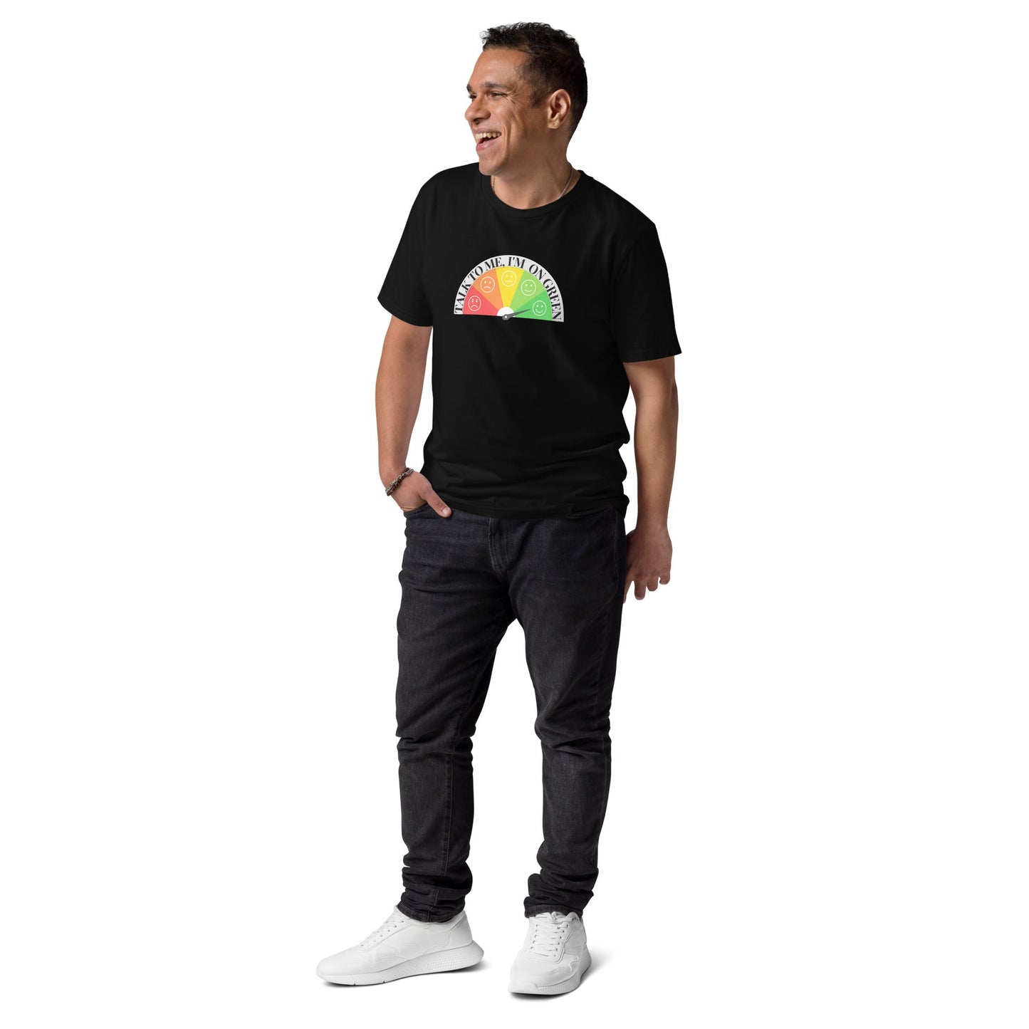 Emoji: Talk To Me, I am On Green Organic Cotton T-shirt-eco-friendly organic graphic t-shirt-mysticalcherry