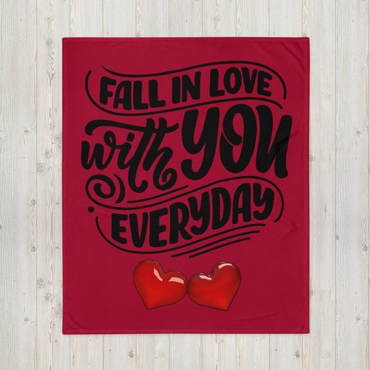 FALLING IN LOVE WITH YOU EVERYDAY THROW BLANKET-THROW BLANKET-50″×60″-mysticalcherry