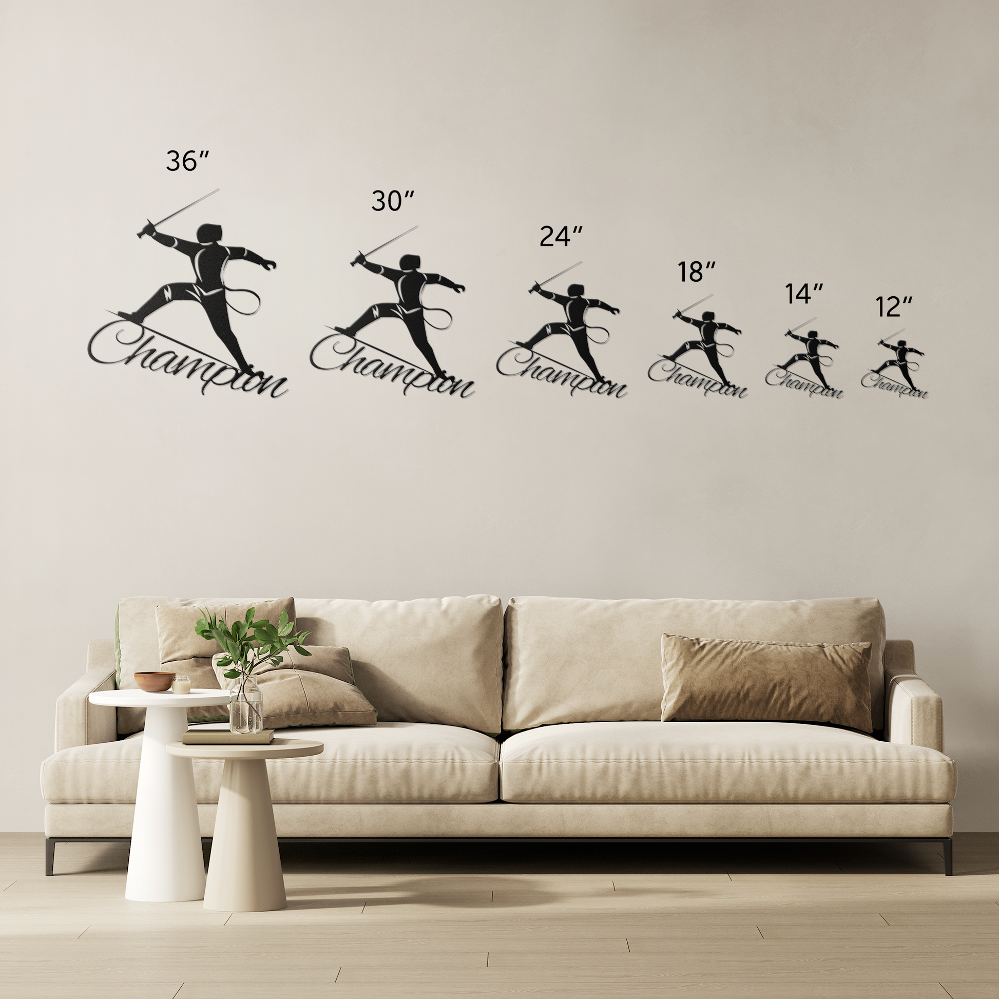 Fencer Champion Metal Wall Art Sign-Wall Art-mysticalcherry