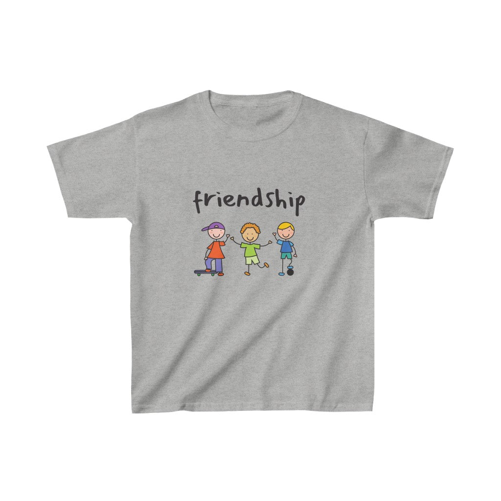 Friendship Kids Cotton™ Tee-Kids clothes-XS-Sport Grey-mysticalcherry