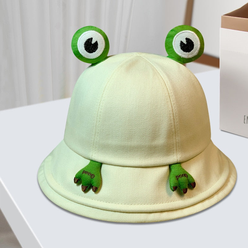 Froggy Bucket Hat-hat-Beige-S(52cm)-mysticalcherry