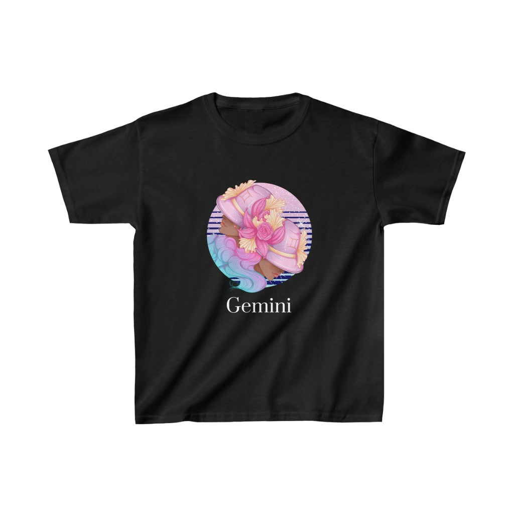 Gemini Kids Cotton™ Tee-Kids clothes-XS-Black-mysticalcherry