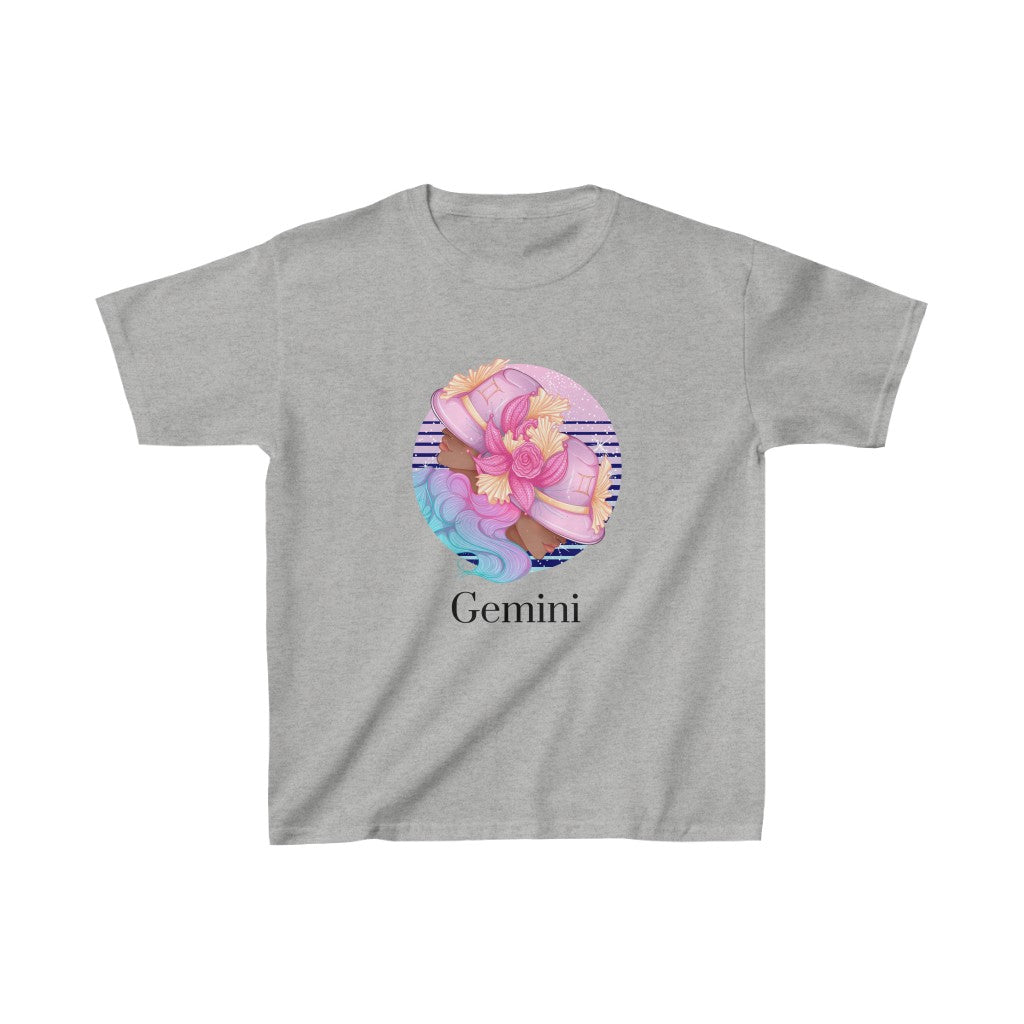 Gemini Kids Cotton™ Tee-Kids clothes-XS-Sport Grey-mysticalcherry