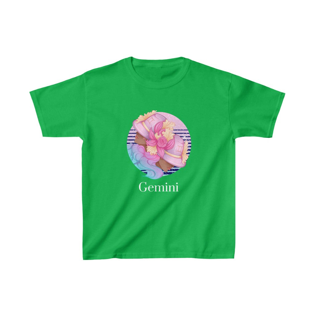 Gemini Kids Cotton™ Tee-Kids clothes-XS-Irish Green-mysticalcherry