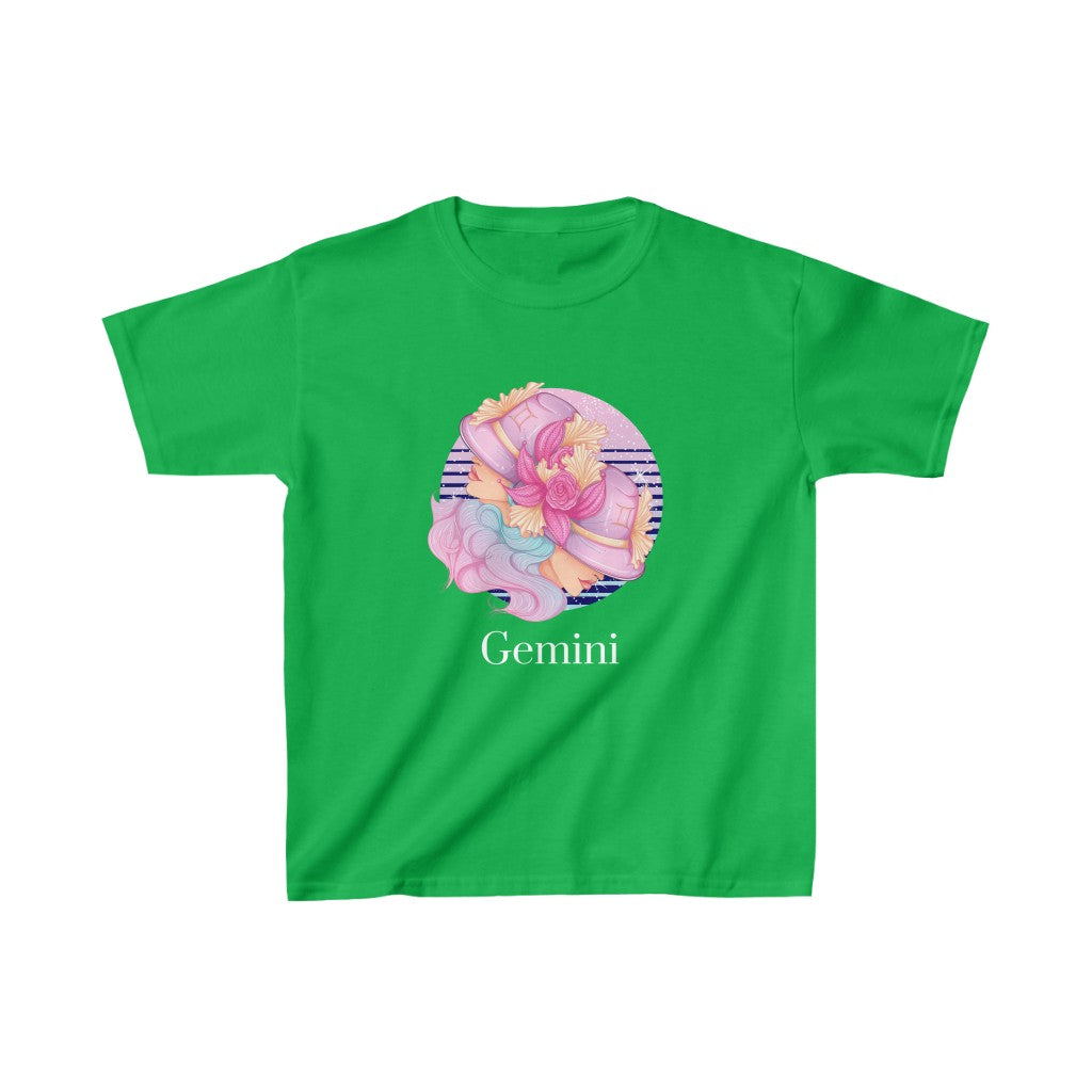 Gemini Kids Cotton™ Tee-Kids clothes-XS-Irish Green-mysticalcherry