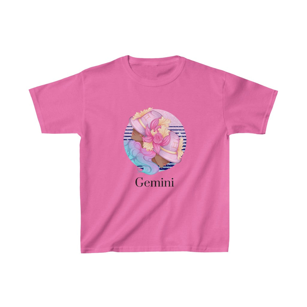 Gemini Kids Cotton™ Tee-Kids clothes-XS-Azalea-mysticalcherry