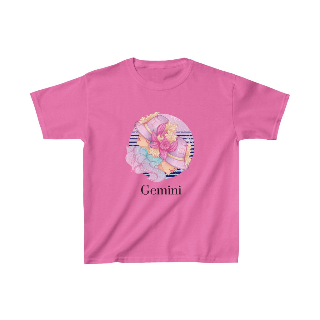 Gemini Kids Cotton™ Tee-Kids clothes-XS-Azalea-mysticalcherry