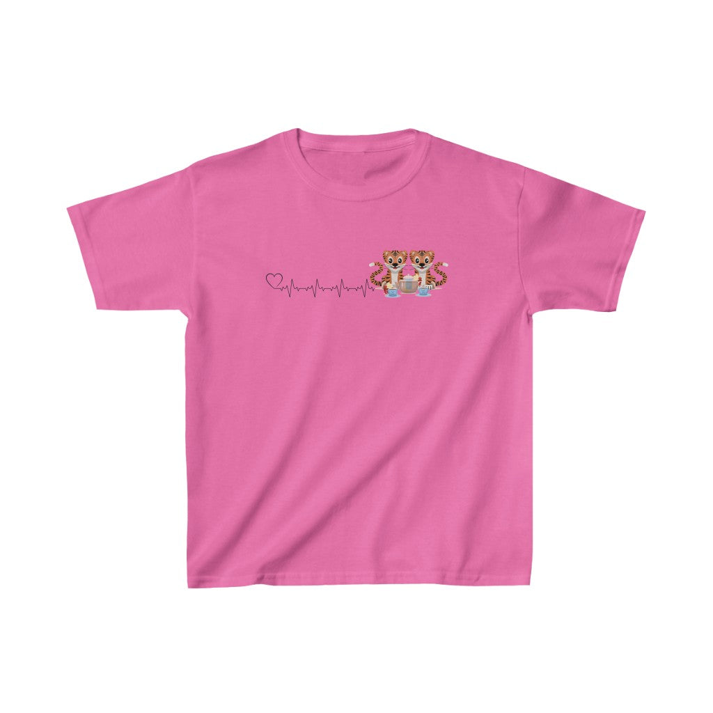 Gemini Lion Cub Heartbeat Kids Cotton™ Tee-Kids clothes-XS-Azalea-mysticalcherry