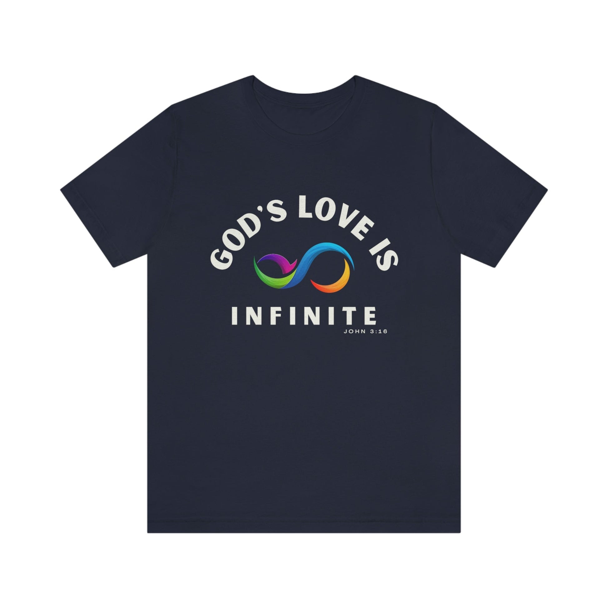 God's Love is Infinite T-shirt-T-Shirt-Navy-S-mysticalcherry