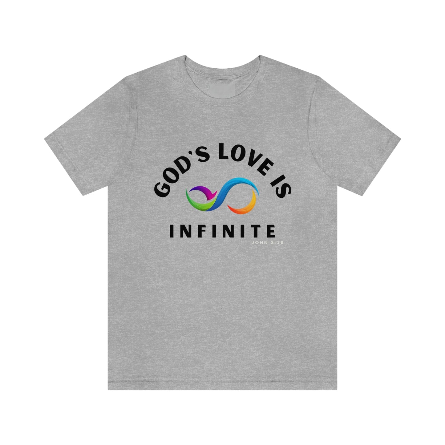 God's Love is Infinite T-shirt-T-Shirt-Athletic Heather-S-mysticalcherry