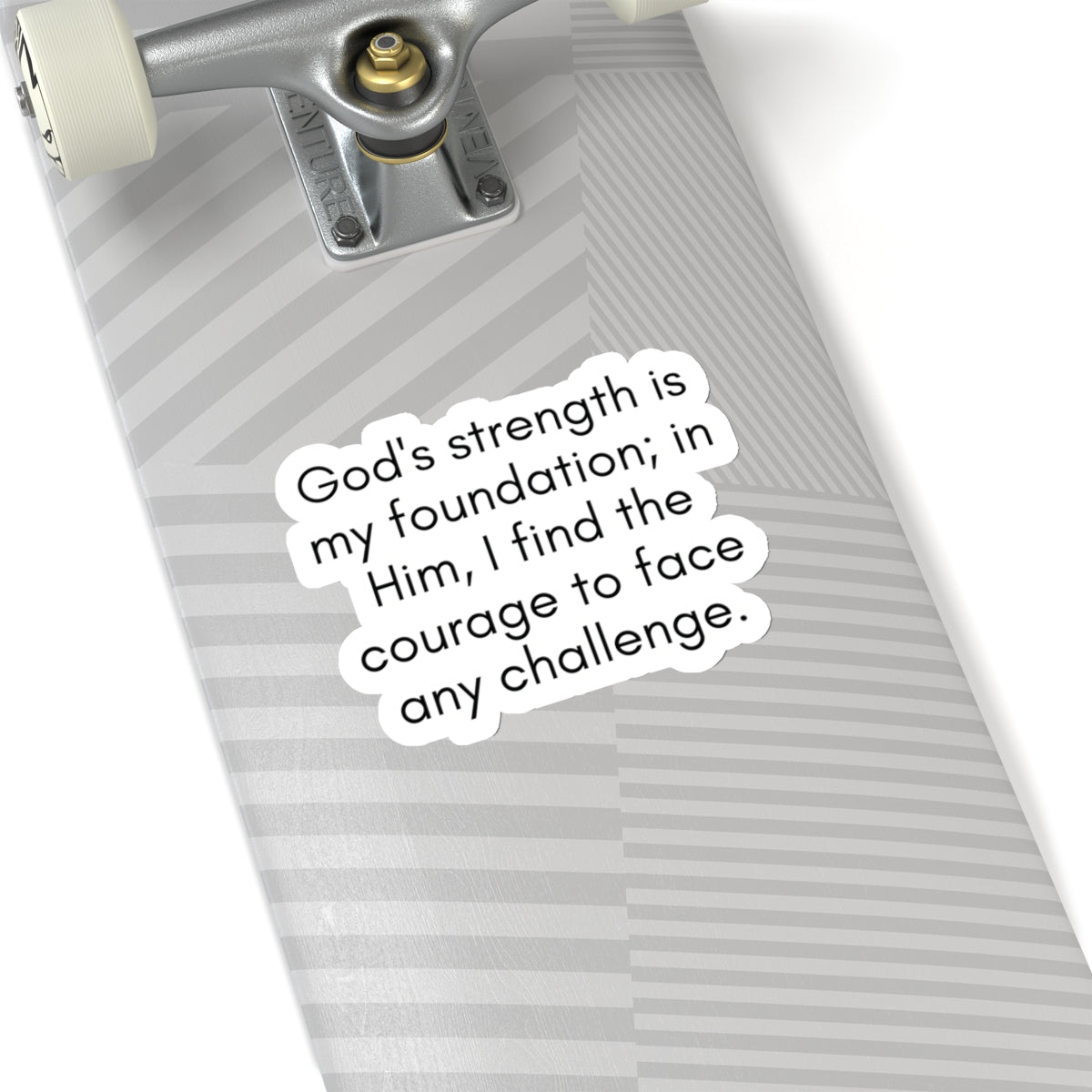 God's Strength Is My Foundation...Inspirational Quote Kiss-Cut Stickers-Paper products-mysticalcherry