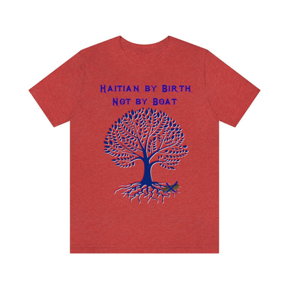 HAITIAN BY BIRTH HERITAGE T-SHIRT-T-Shirt-Heather Red-S-mysticalcherry