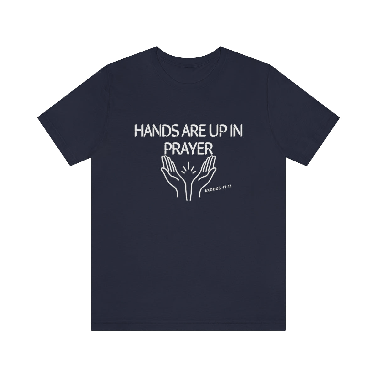 HANDS UP IN PRAYER T-SHIRT-T-Shirt-Navy-S-mysticalcherry
