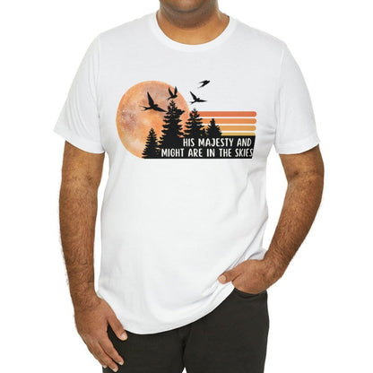 HIS Majesty And Might Are In The Skies Retro T-Shirt-T-Shirt-mysticalcherry