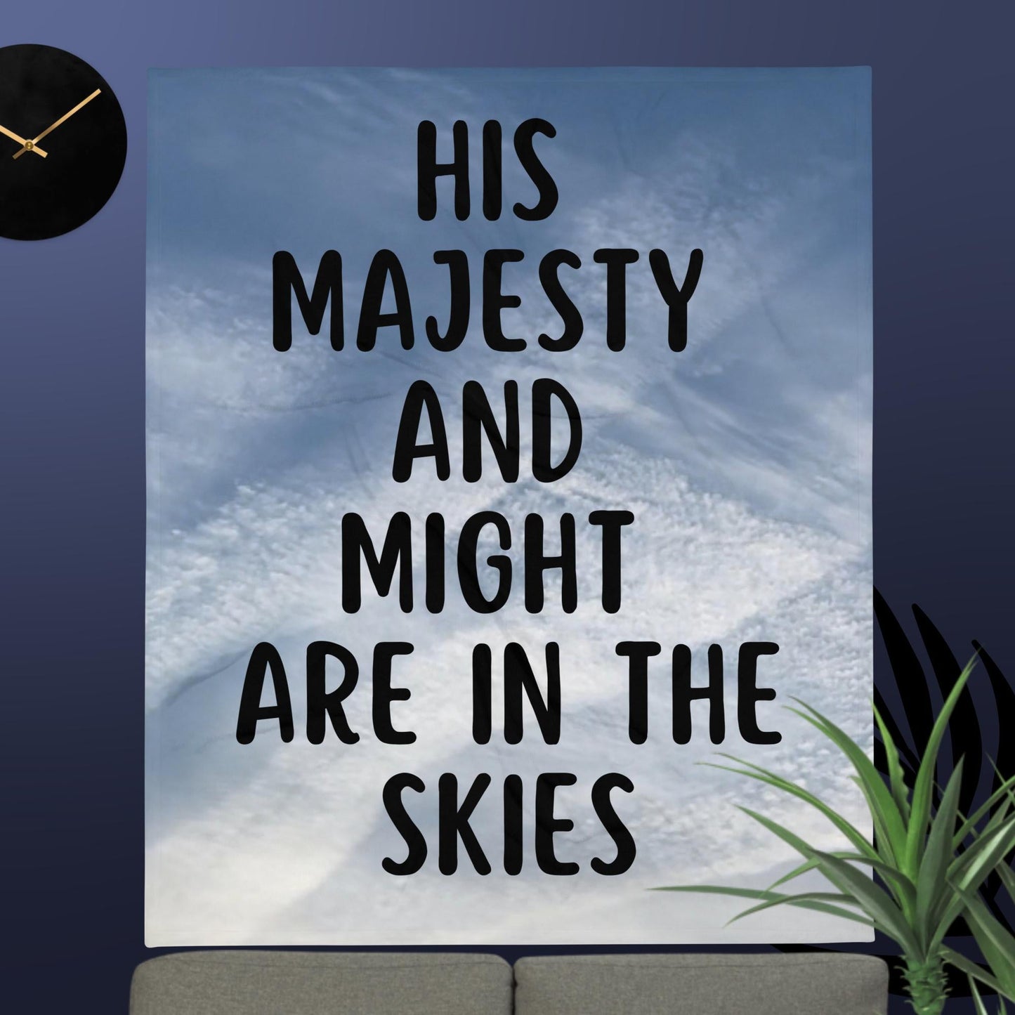 HIS Majesty And Might Are In The Skies Throw Blankets-THROW BLANKET-50″×60″-HIS Majesty And Might Are In The Skies-Clouds-mysticalcherry
